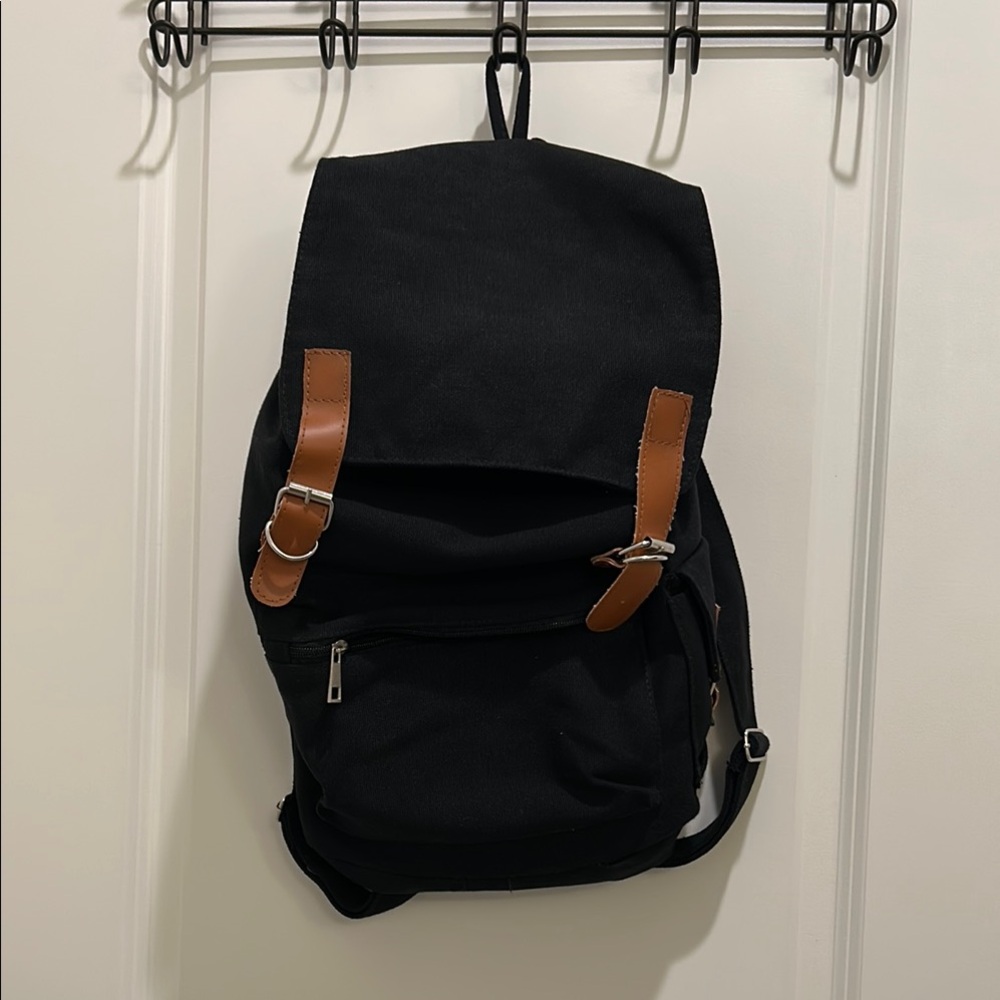 Stylish Black and Brown Backpack